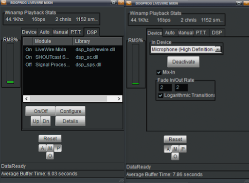 Active DSP Plugins Device Select