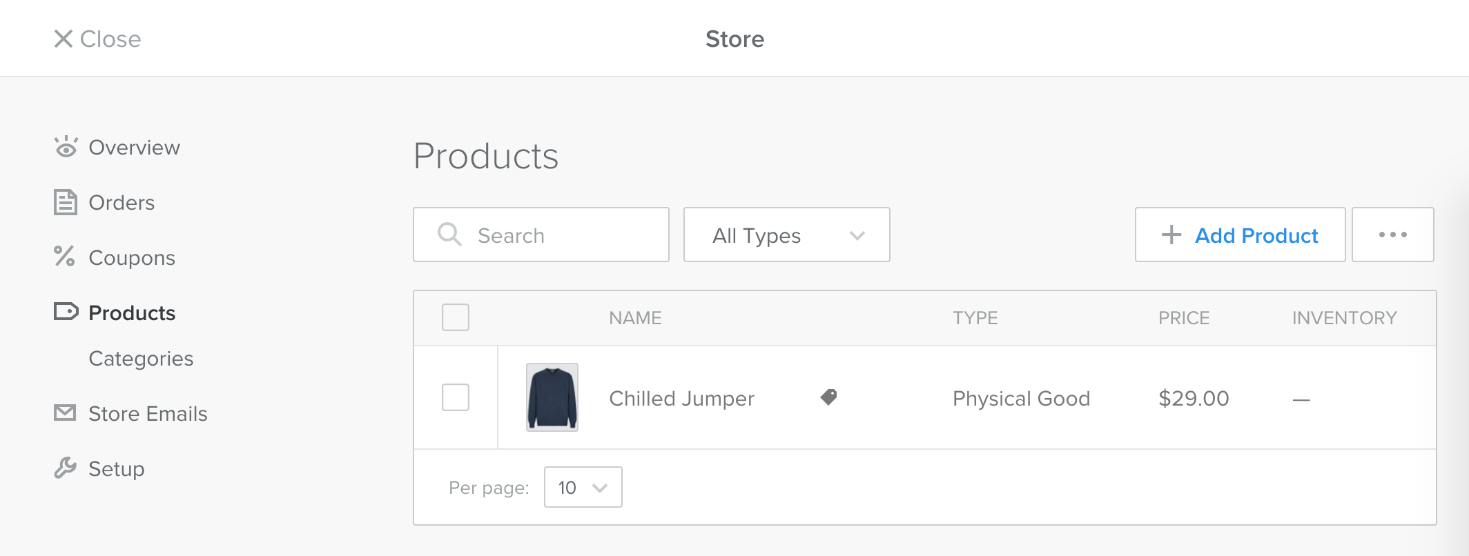 Adding Products Chilled.io