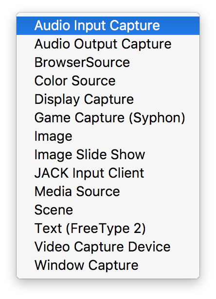 Audio Input Device OBS