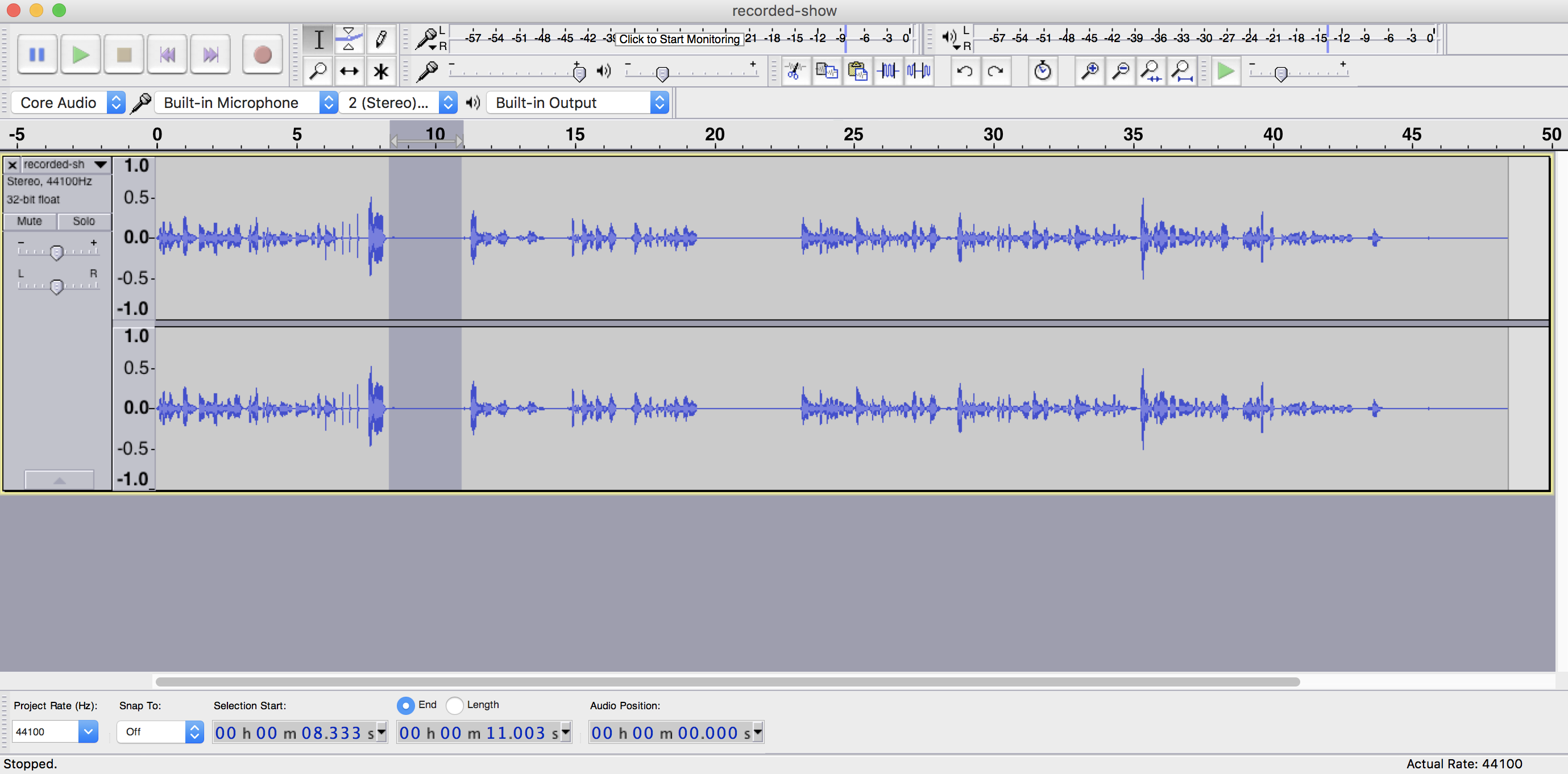 Cutting Dead Air Audacity