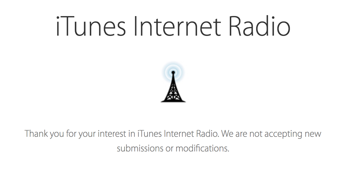 iTunes Not Accepting New Stations
