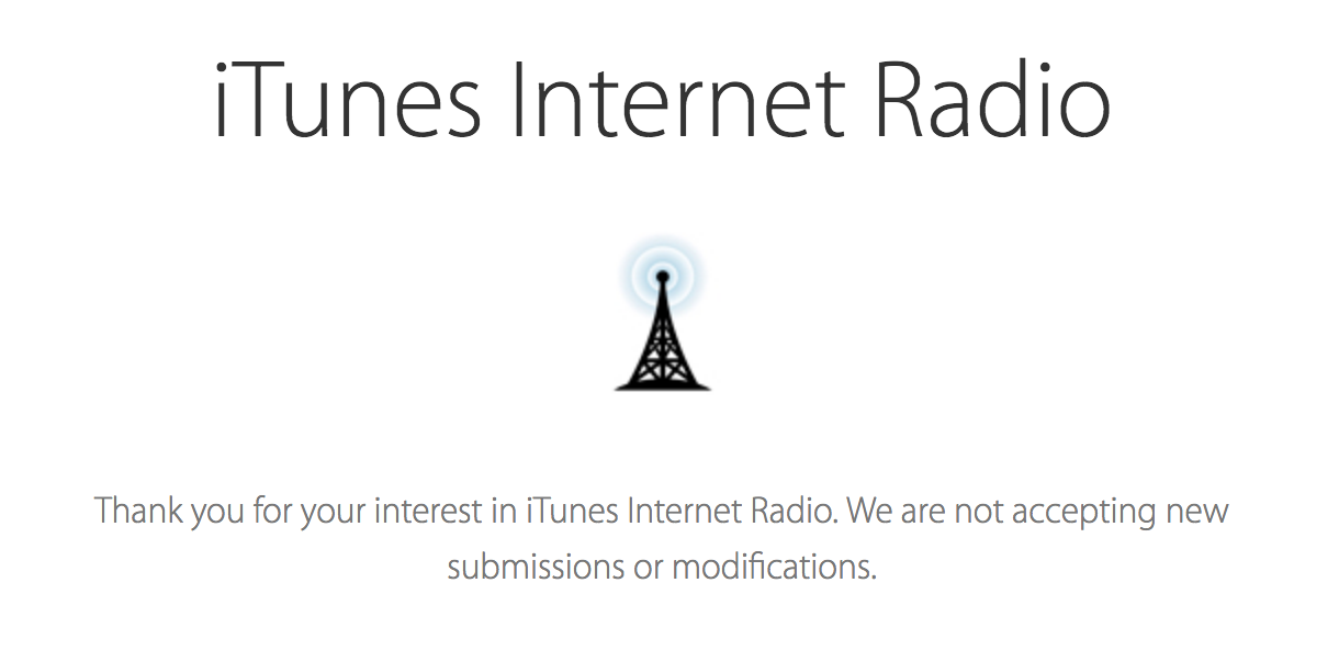 A screenshot iTunes Not Accepting New Stations