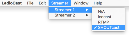 LadioCast Streamer SHOUTcast