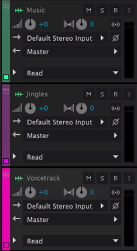 This is a black screenshot with green,purple and pink Multitrack Layer features present.