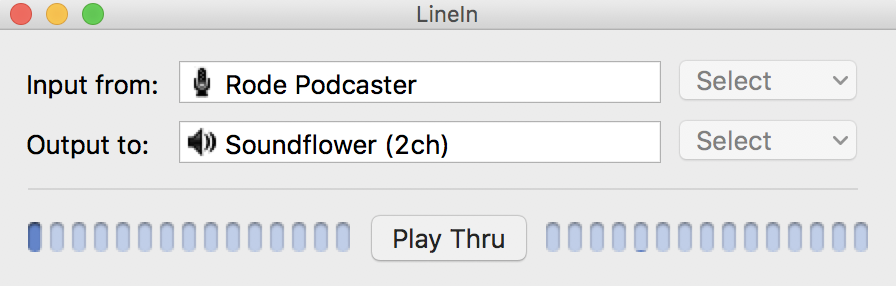 Image shows the settings window for LineIn software.