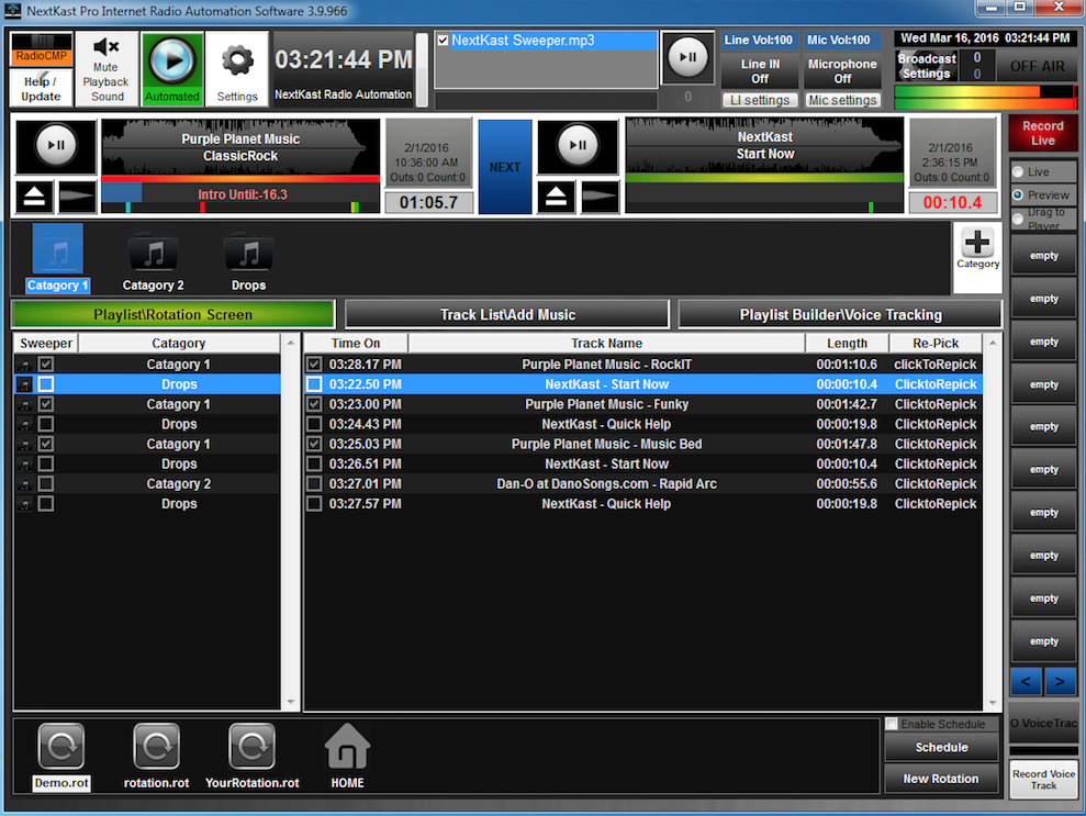 NextKast User Interface