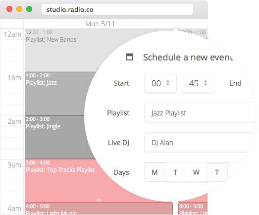 Schedule Playlists & Live Broadcasts