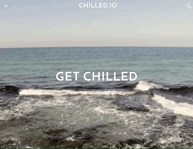 This is a gif of the Searching Content process on Chilled.io, the aforementioned stock site. It has the same gif as previously mentioned of crashing waves.