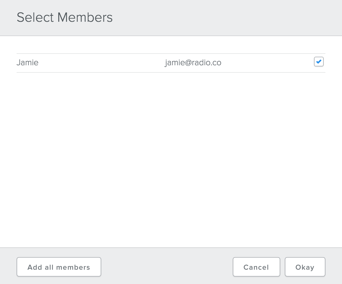 Select Members Join Group Chilled.io