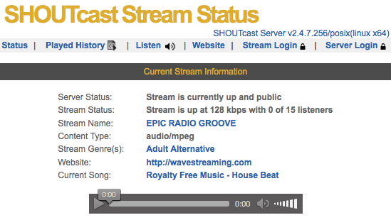 SHOUTcast Version