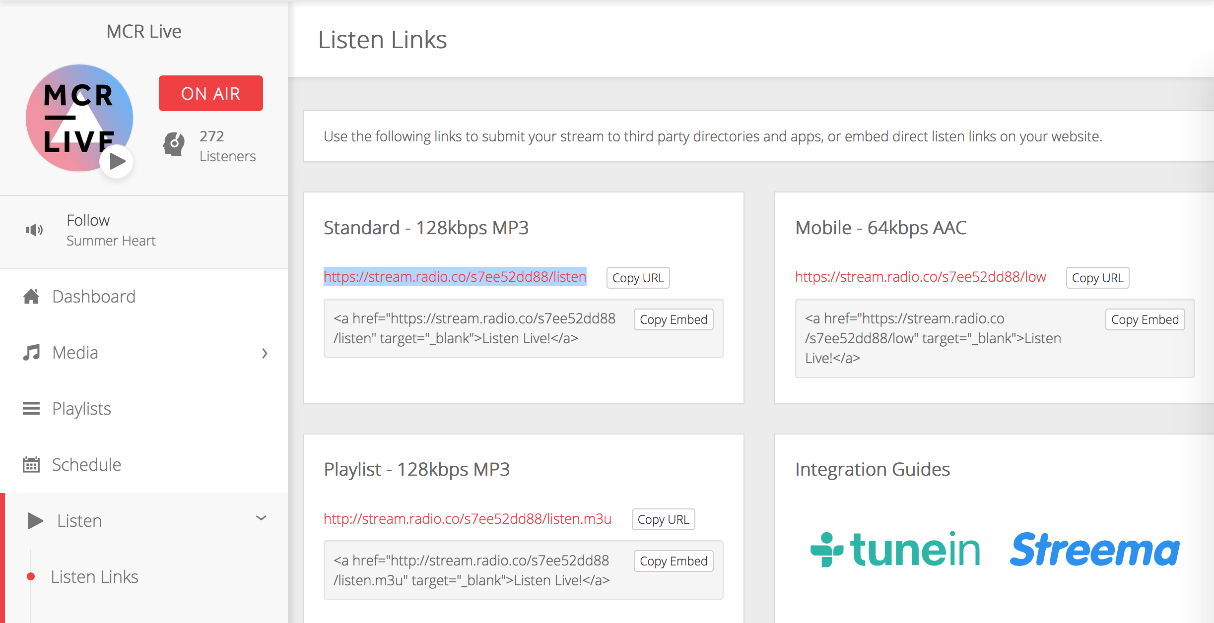 Stream URL Radioco Radioline